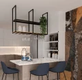 Półka kuchenna w stylu loft z uchwytami na kieliszki - Glasso