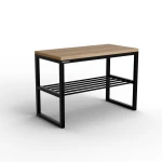 Loft style bench/seat with an oak top -  Pausa (1)