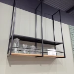 Industrial kitchen shelf with a metal top - Innis (1)