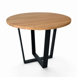 Round oak custom-made dining table Midland