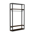 Regał do przedpokoju z półkami na wymiar - Cabeza
półka na samym dole stelaża, blaty dąb palermo ciemny, czarny stelaż