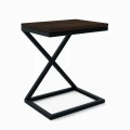 Industrial laptop table Largo X, black frame, top: palermo dark oak