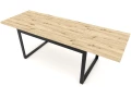 Extendo - Industrialny rozkładany stół jadalniany, dwie dostawki