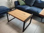  Loft style coffee table with an oak top - Treevio (1)