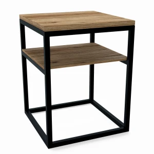 Industrial bedside table with shelf Colton 