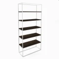 Industrial custom-made rack - Newtown,  white frame, tops: Palermo Dark Oak