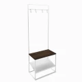 Industrial hanger with seat - Medford, white frame, top: Palermo Dark Oak