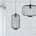 Lampa Industrialna Cage Black i Allan Black