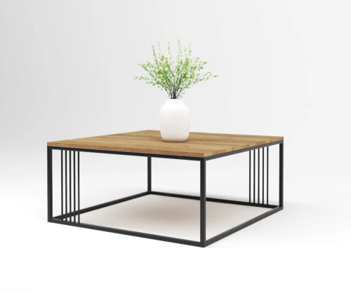 Industrialny stolik kawowy Darna; 100x100 cm