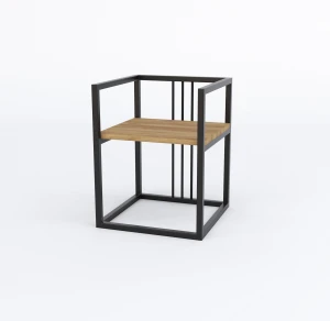 Industrial bedside table with shelf Colton  (1)