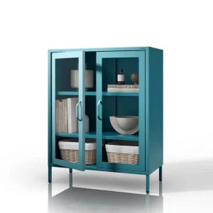 Morska metalowo szklana witryna - Gina Modern  