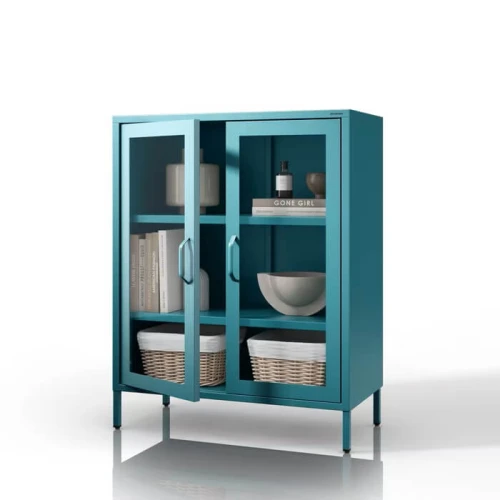 Morska metalowo szklana witryna - Gina Modern