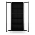 Czarna metalowo szklana witryna - Modern Angelo