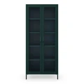 Zielona metalowo szklana witryna - Modern Angelo