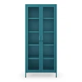 Witryna z regulowanymi półkami, turkusowa - Angelo Modern