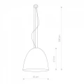 Lampa Egg L black-gold 9024