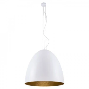 Nowoczesna lampa Egg L White-Gold 9023
