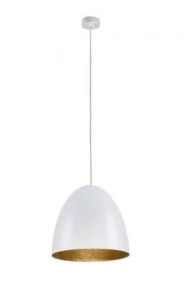 Nowoczesna lampa Egg M White-Gold 9021