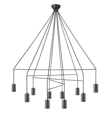 Nowoczesny żyrandol Imbria Black X 9680