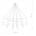 Nowoczesny żyrandol Imbria Black X 9680
