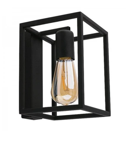 Industrialny kinkiet Crate black 9046