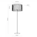 Industrialna lampa podłogowa Harmony Black 2899