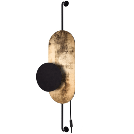 Nowoczesny kinkiet Wheel Lux Black-Gold 8430